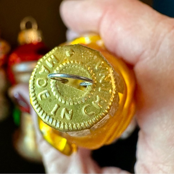 Vintage Ornaments Set of 3, Made in China. 2 Angels, 1 bear Hand blown NO BOX - Picture 7 of 10